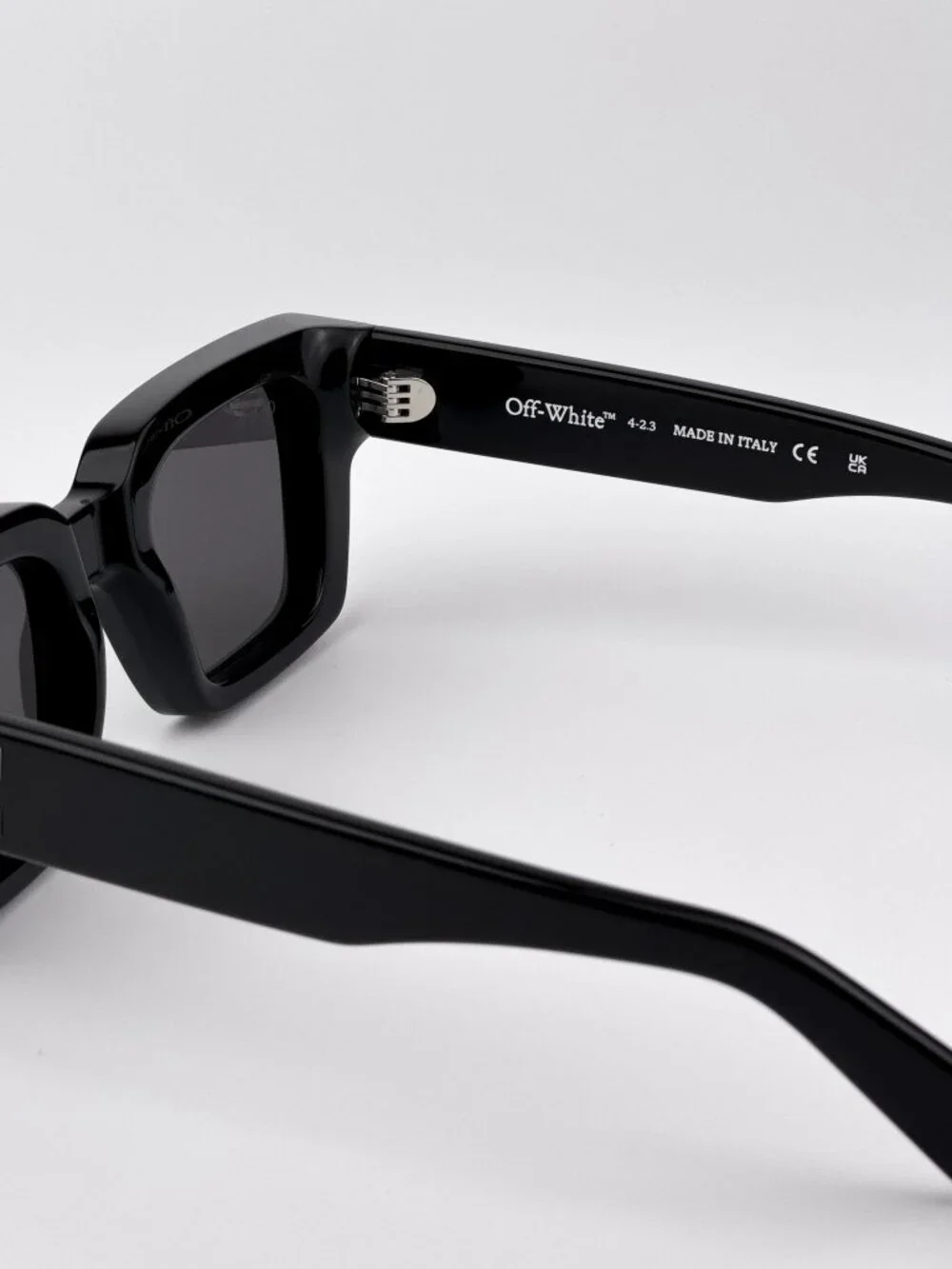 OFF-WHITE OERI008 VIRGIL 1007 BLACK SQUARE DARK GREY SUNGLASSES